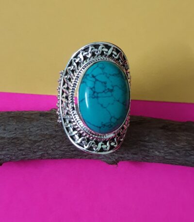 Turquoise Gemstone 925 Sterling Silver Ring