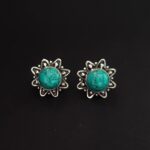Turquoise Earrings 92.5 Sterling Silver Studs