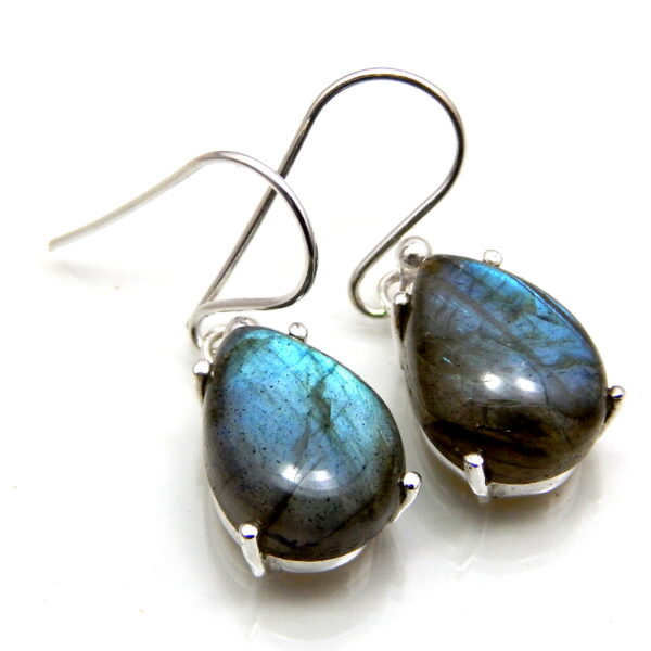 Labradorite Gemstone Silver Earrings