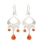 Carnelian Gemstone 925 Sterling Silver Earrings