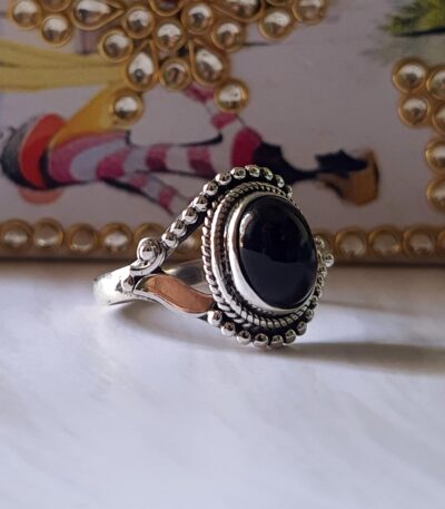 Black Onyx 925 Silver Ring